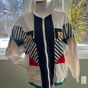 Vintage 80s Westport Ltd Colorblock Windbreaker Jacket - Retro